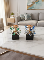 Shimmering Bloom Candle Stand - Green