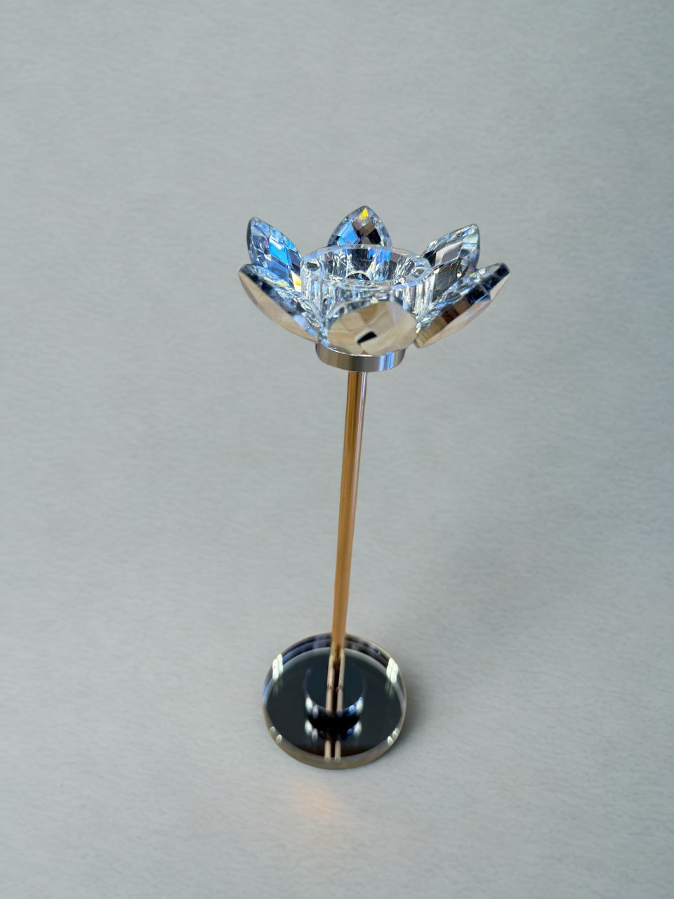 Crystal Lotus Candle Stand – Large