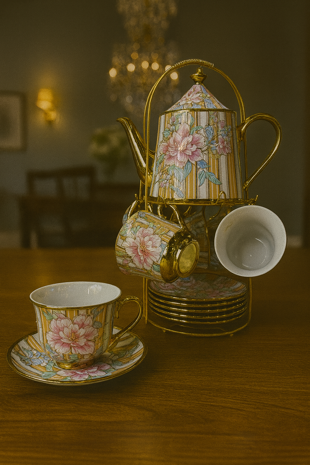 Palace Bloom Tea Set - Yellow