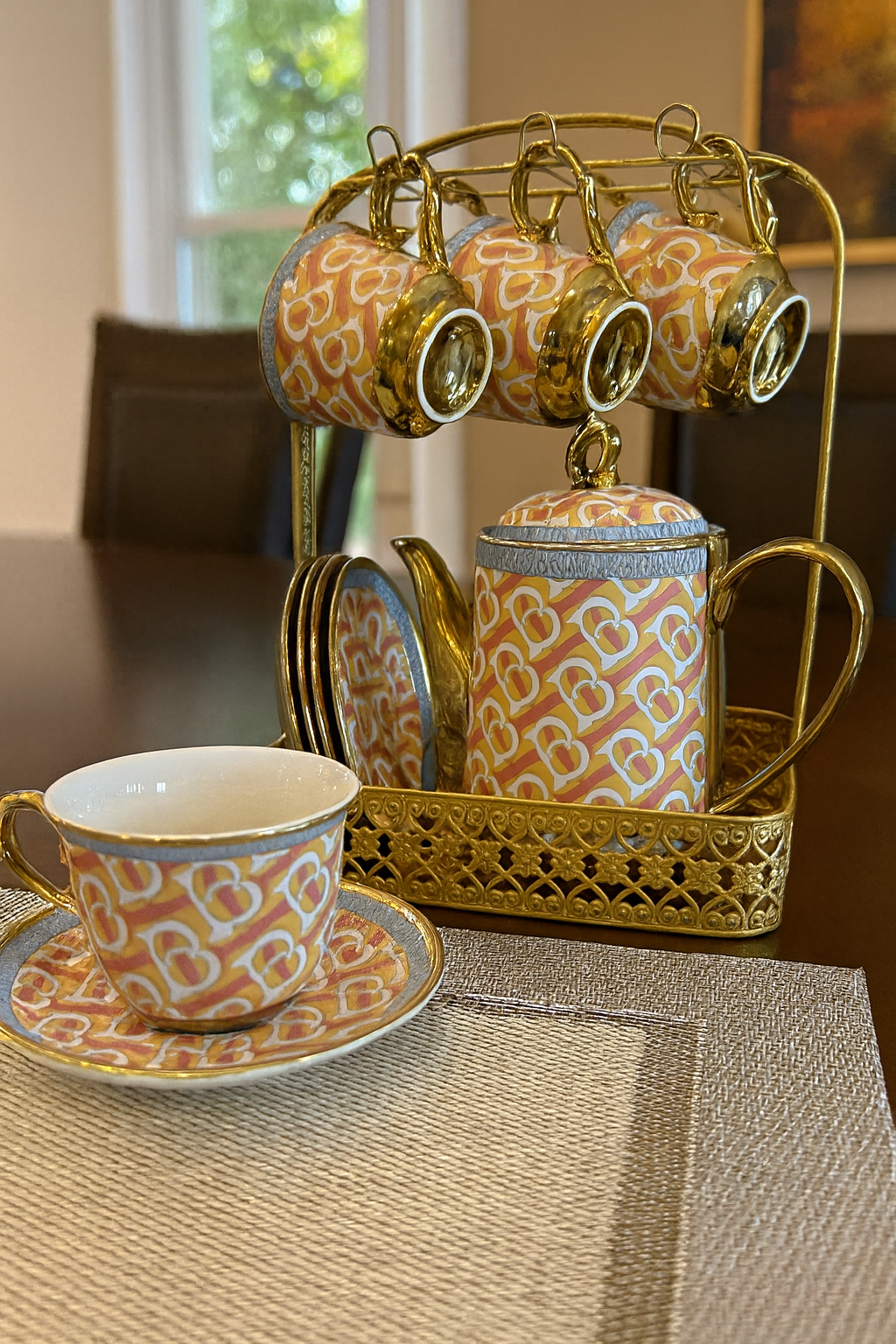 Royal Regalia Tea Set - Red