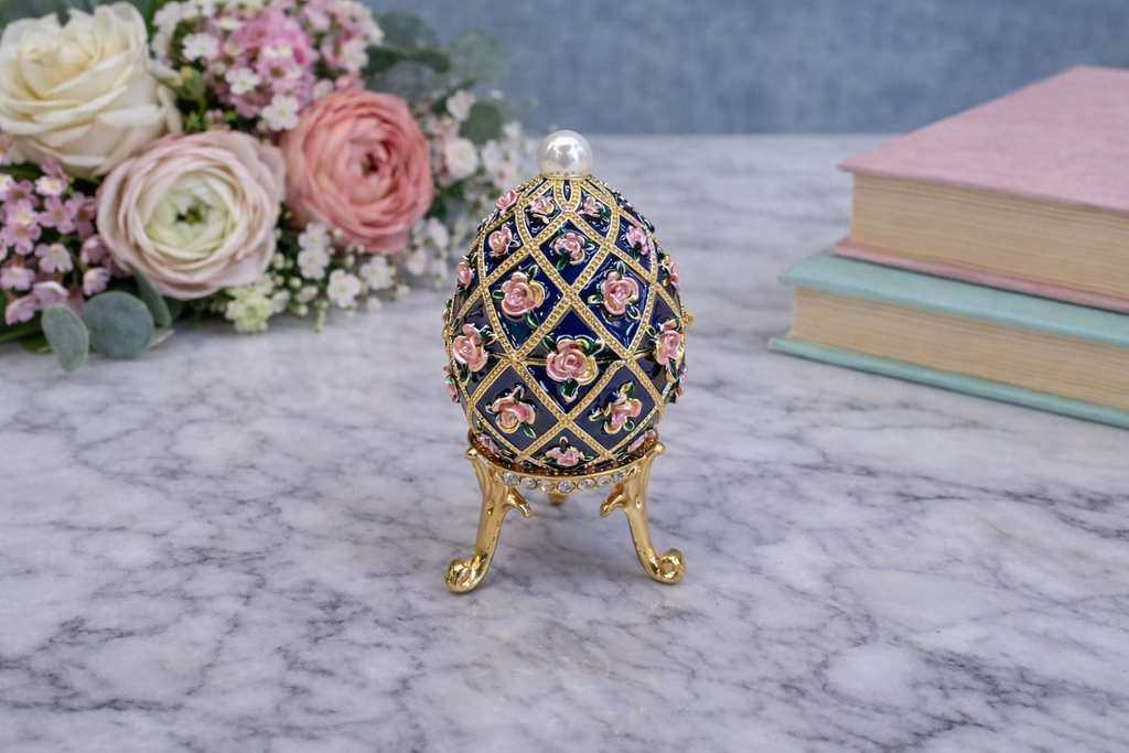 Rose Imperial Egg Trinket Box