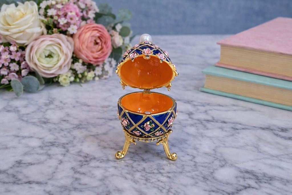 Rose Imperial Egg Trinket Box