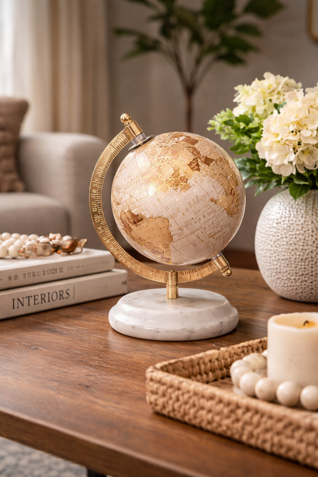 The Roselle Marble Globe - Medium