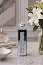 The Mayfair Crystal Column Candle Stand - Medium