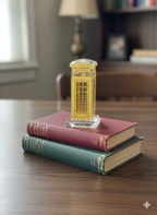 Heritage Gold Telephone Booth Showpiece