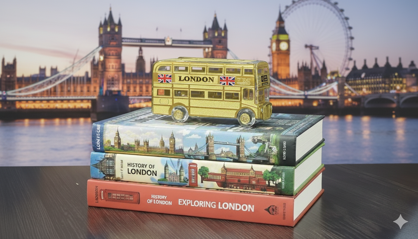 London Heritage Double-Decker Bus - Gold