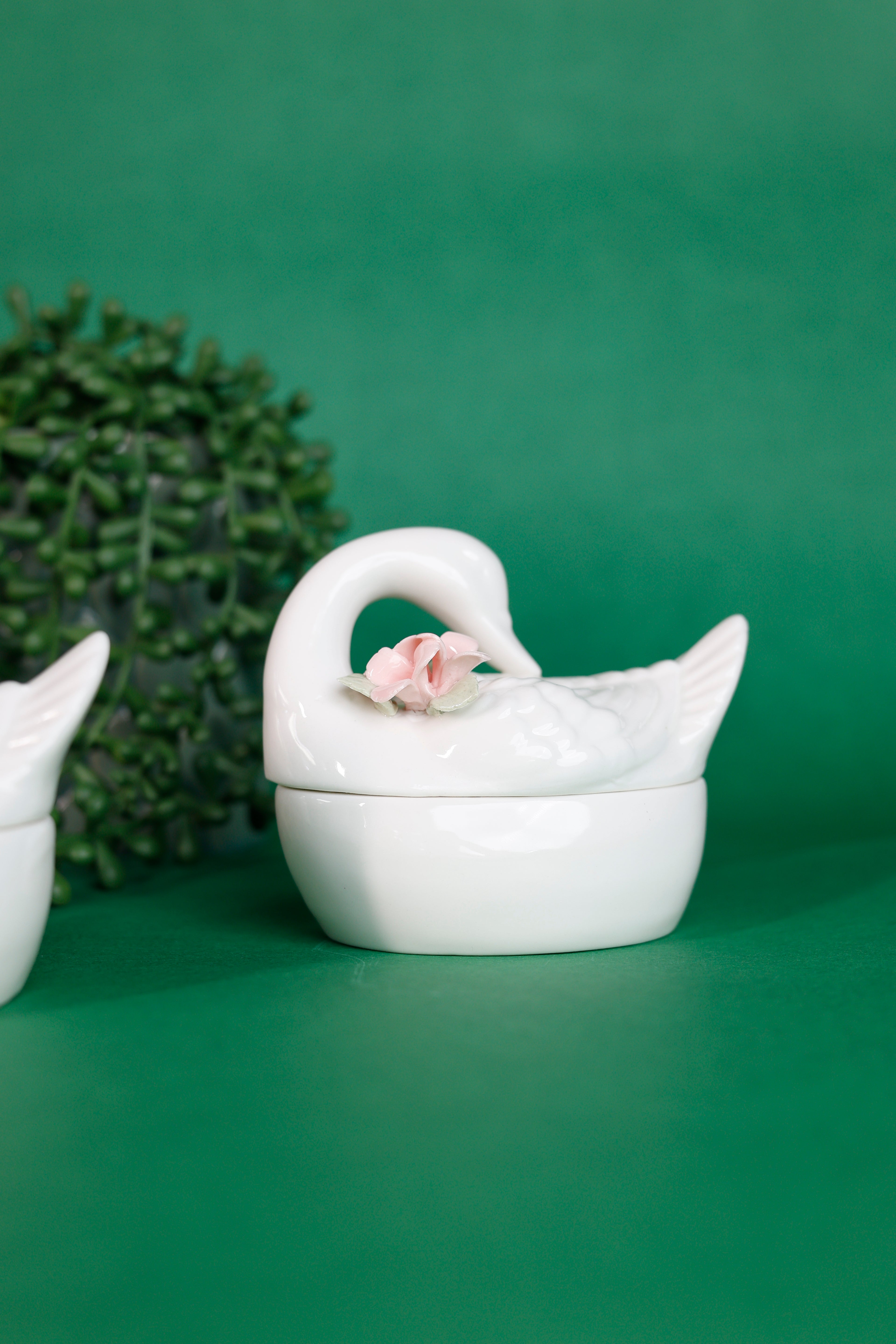 The Celeste Swan Trinket Box