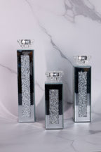 The Mayfair Crystal Column Candle Stand - Medium