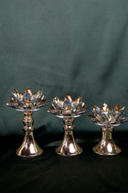 Golden Lotus Glow candle stand - Large