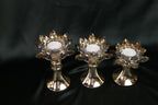 Golden Lotus Glow candle stand - Large