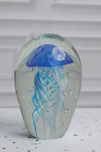 The Ocean Jellyfish Bloom Crystal Sculpture - BLUE