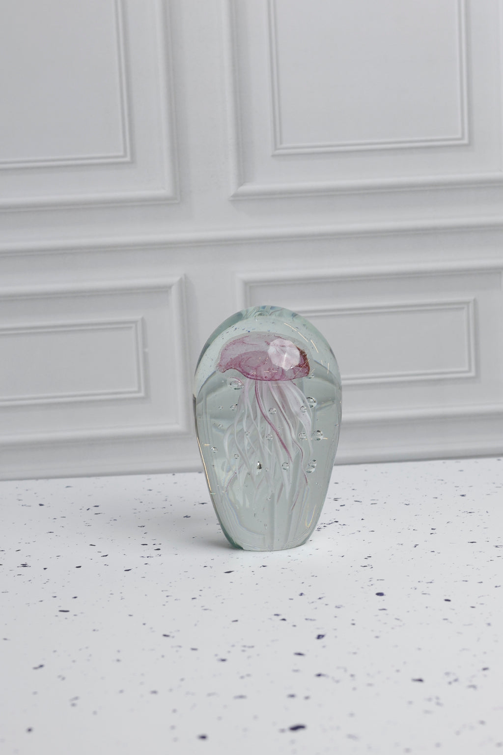 The Ocean Jellyfish Bloom Crystal Sculpture - PINK