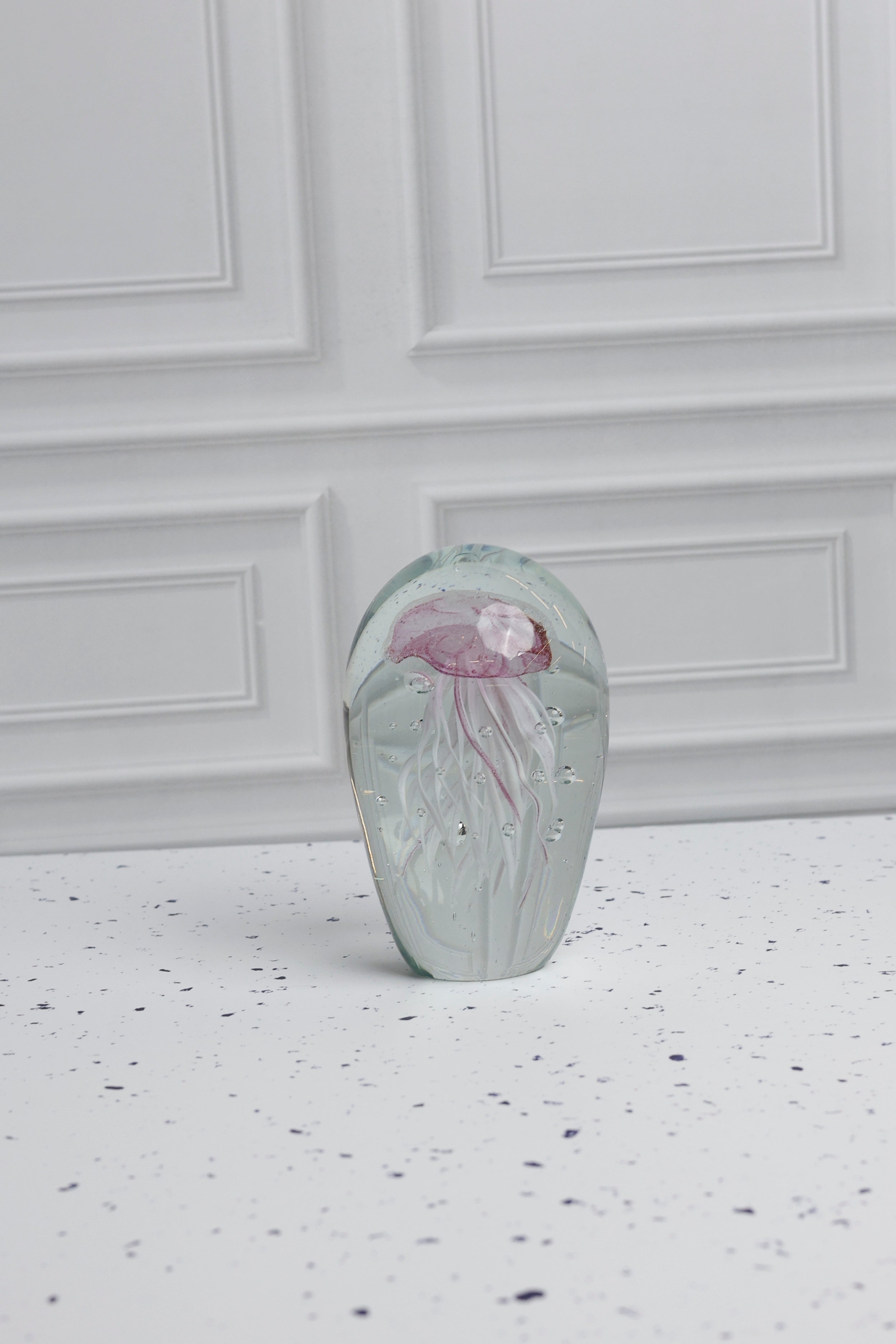 The Ocean Jellyfish Bloom Crystal Sculpture - PINK