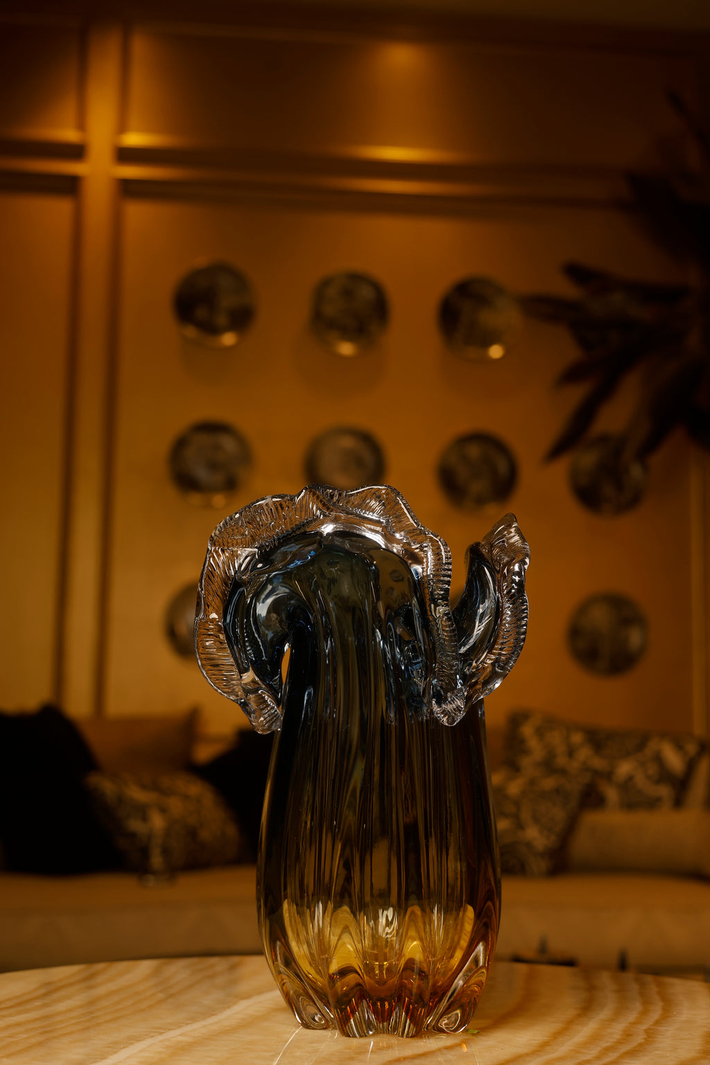 The Blue Mirage Glass Vase