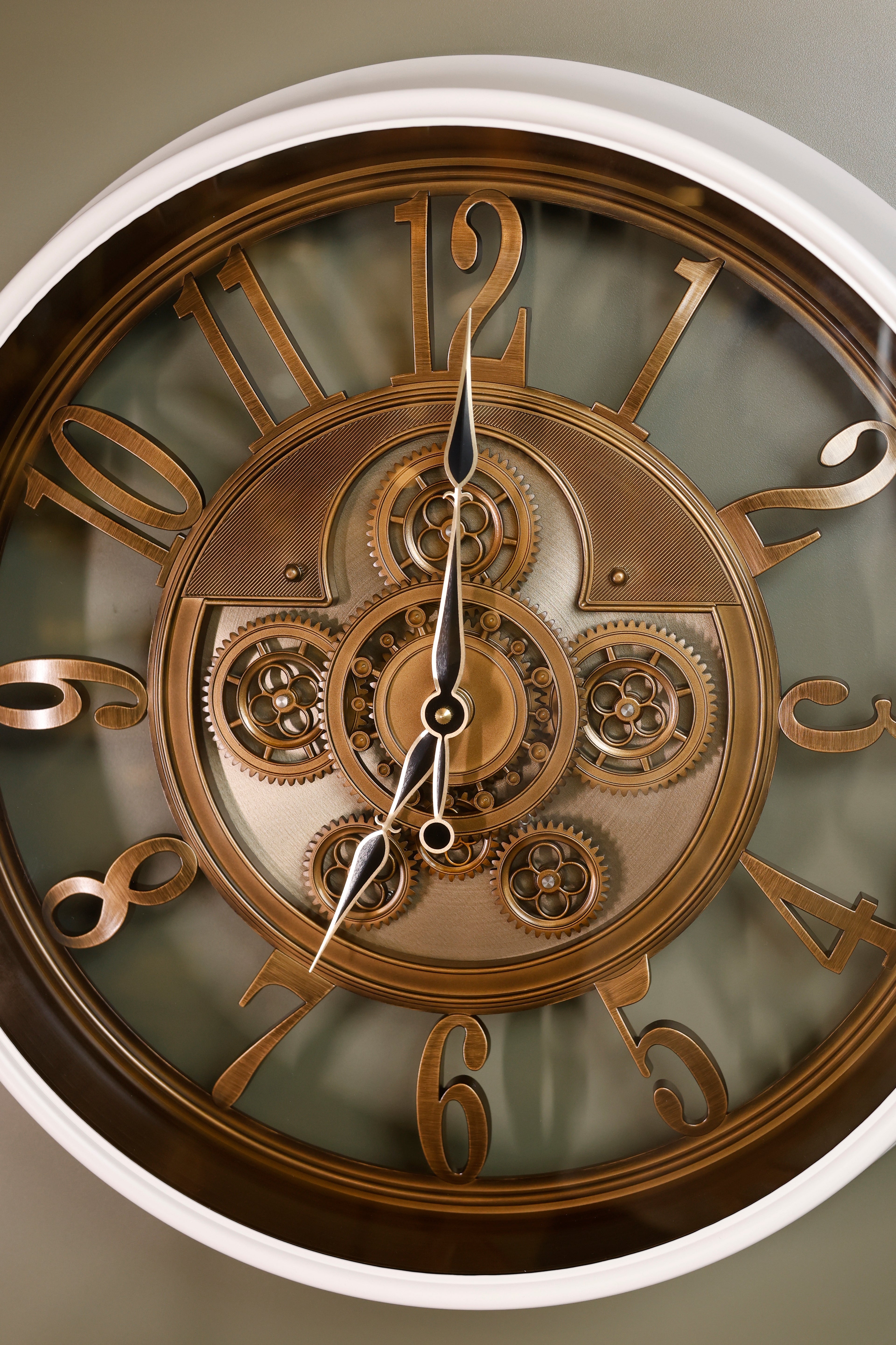 Eterna Gear Wall Clock - White