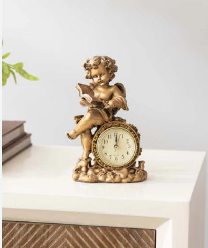 Vintage Cherub Table Clock