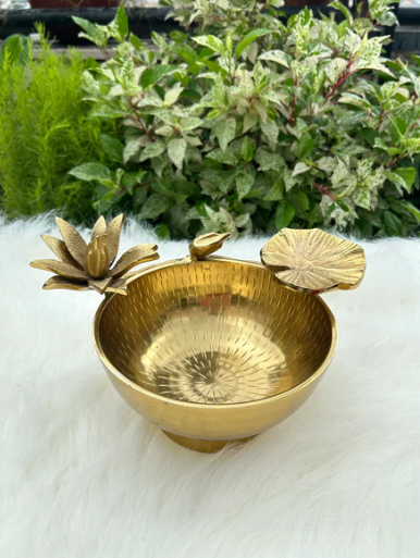 The Lotus Bloom Brass Bowl