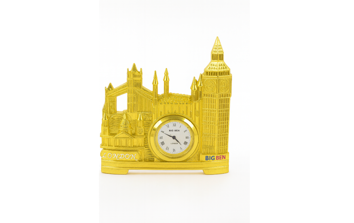 Golden London Landmark Clock