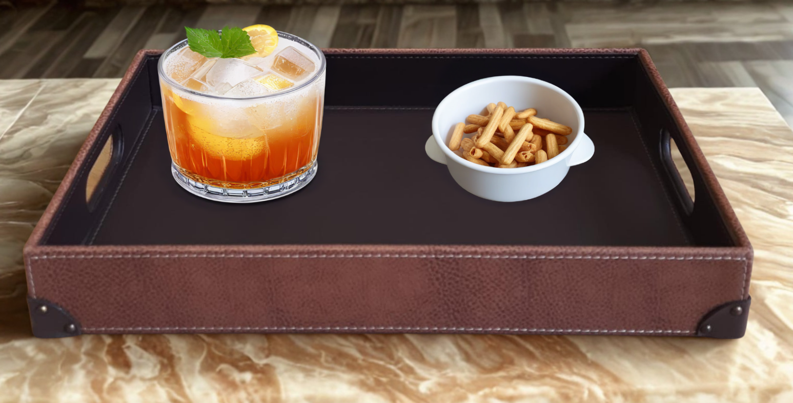 Regent’s Leather Coffee Tray - Large