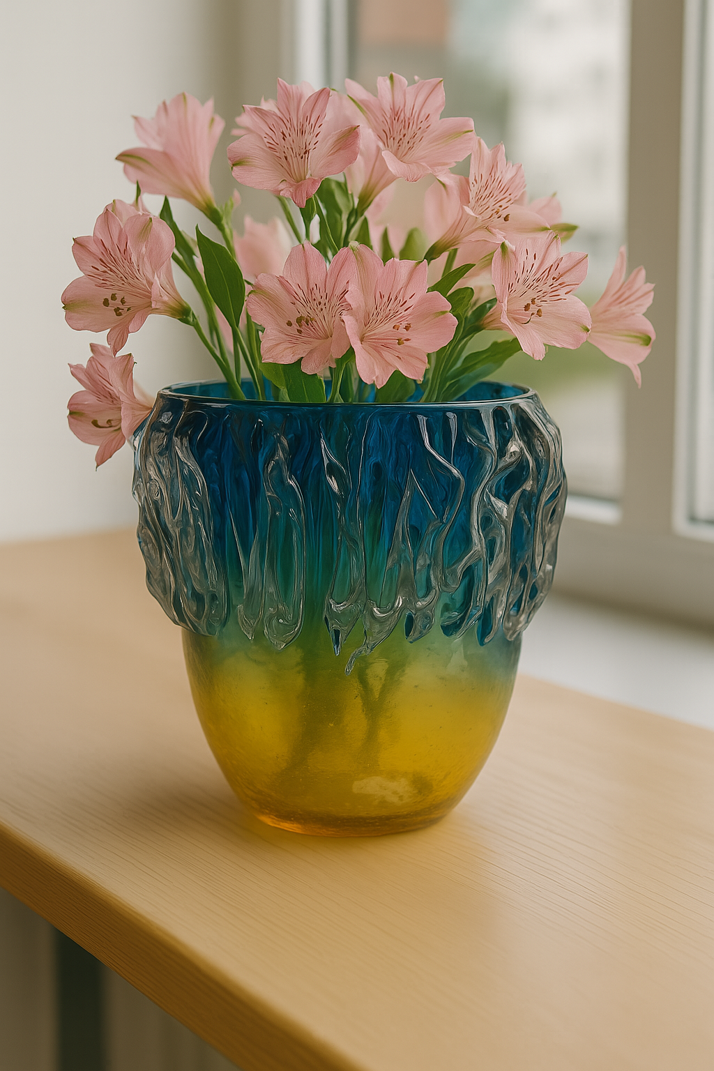 The Aurora Gradient Glass Vase