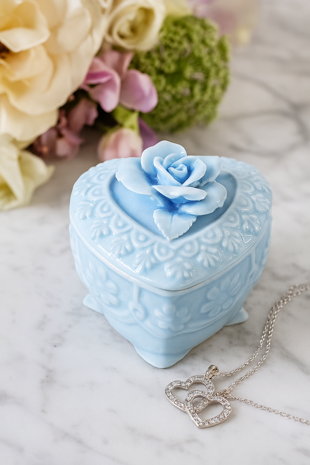 The Bluebell Rose Trinket Box