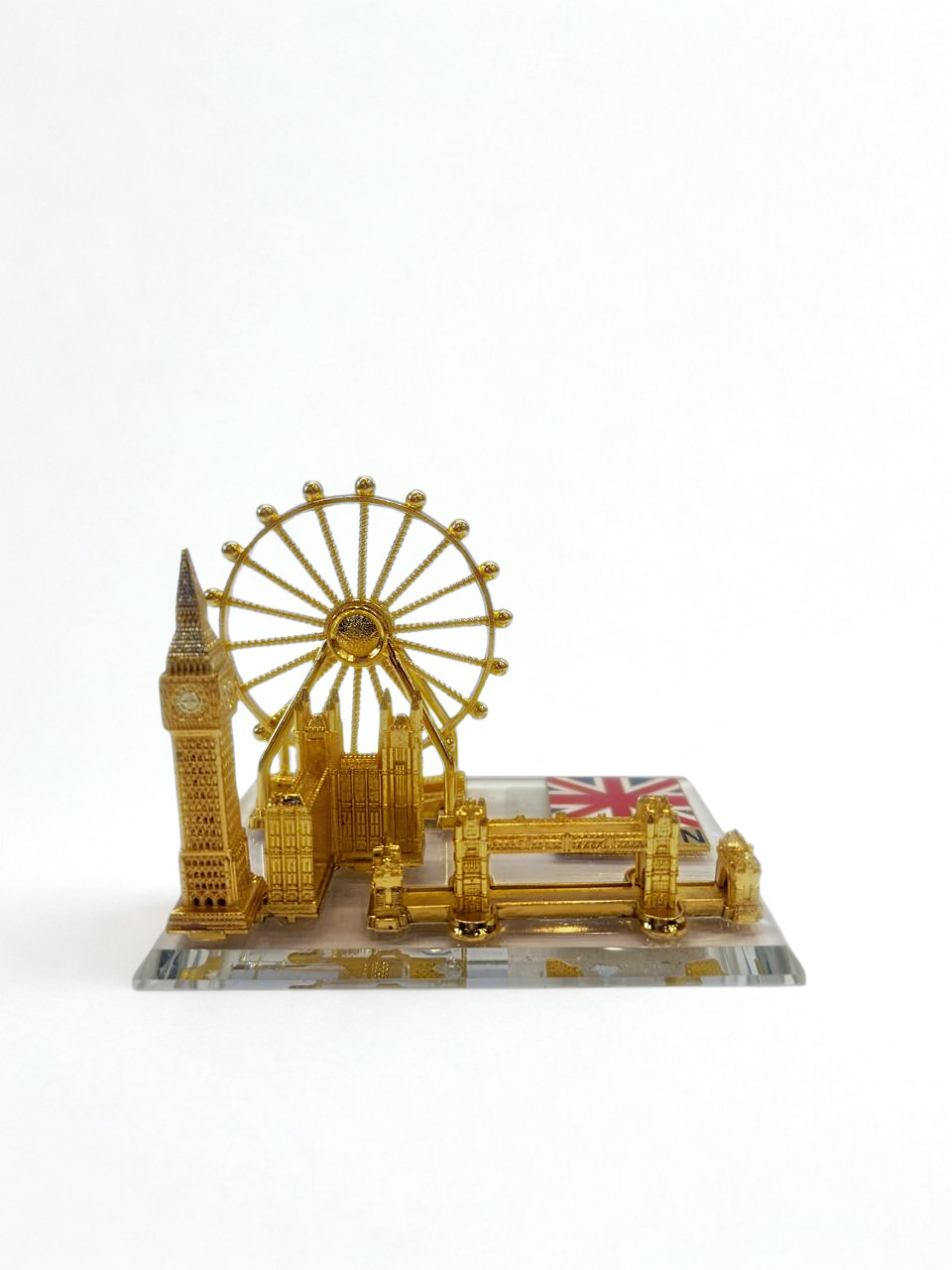 London Landmarks Crystal Showpiece - Gold