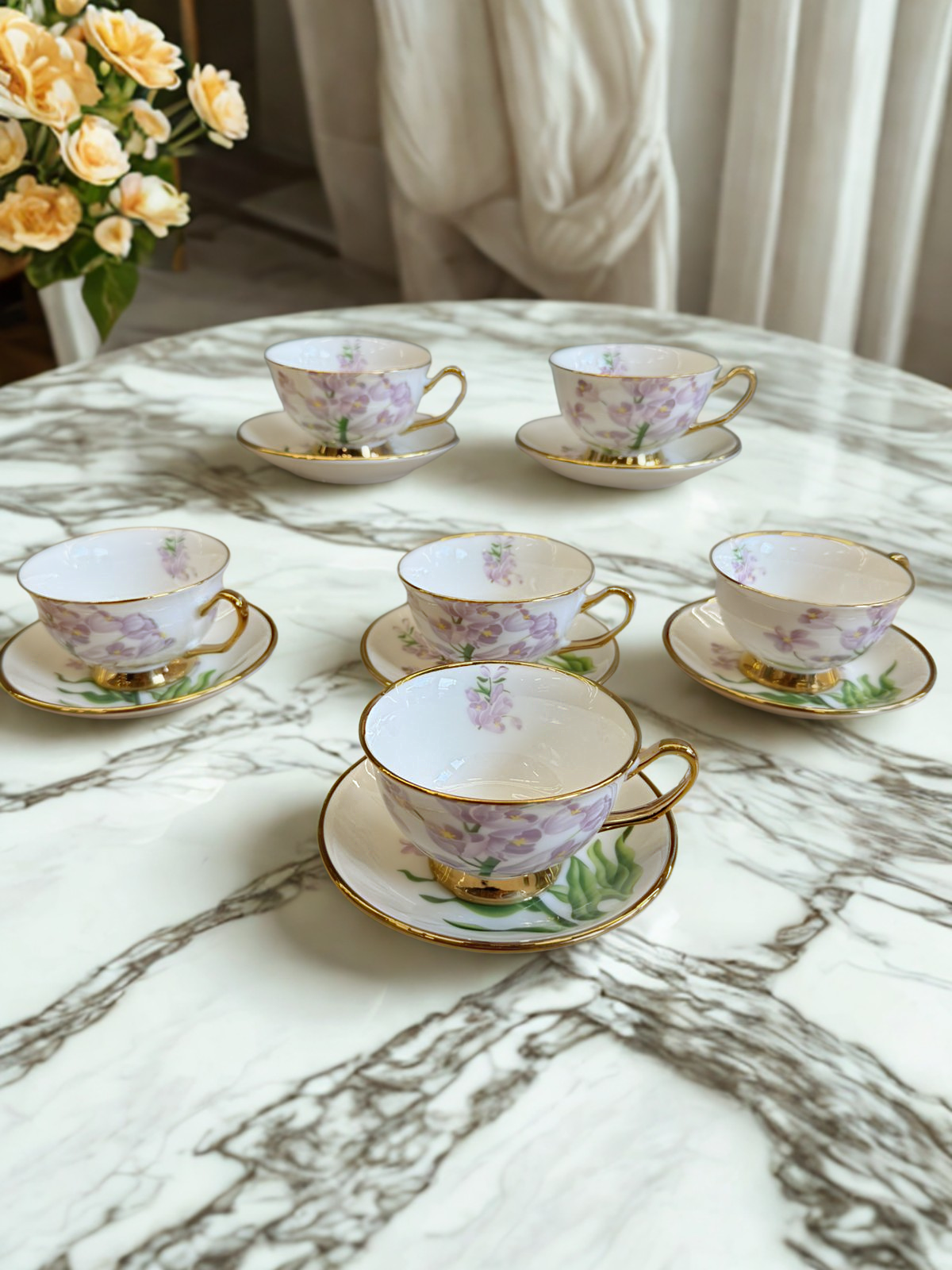 Lavender Bloom Cup Set