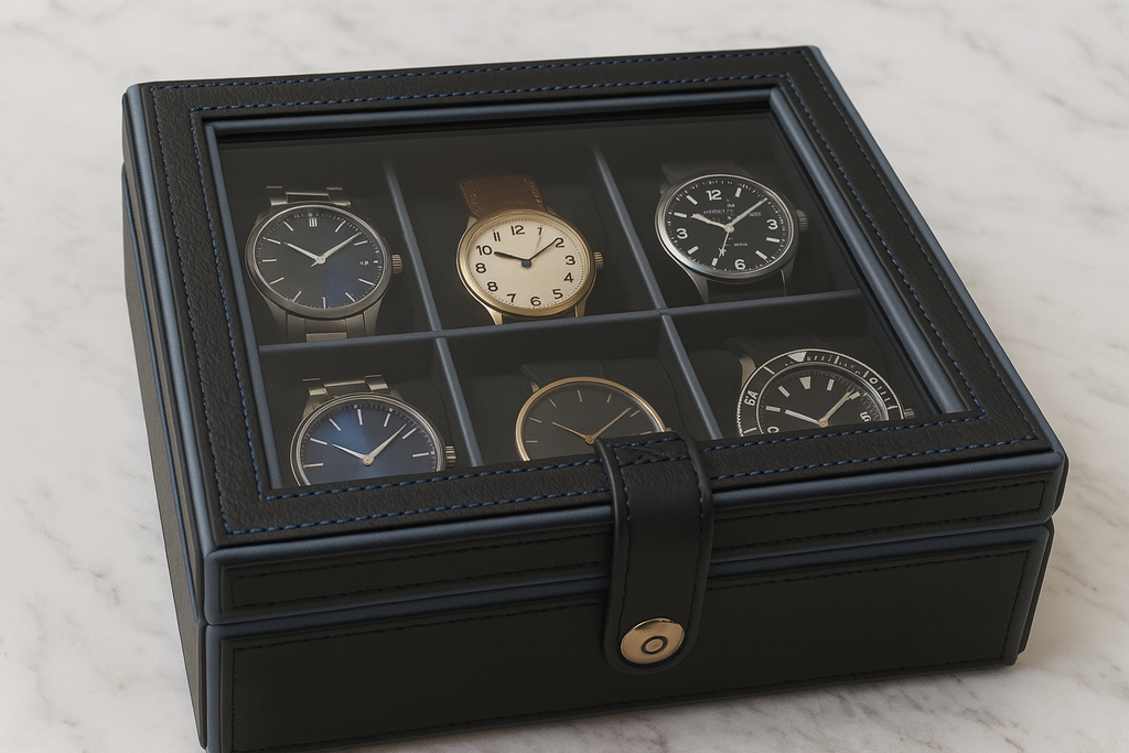 Knightsbridge Watch Box – Midnight Blue