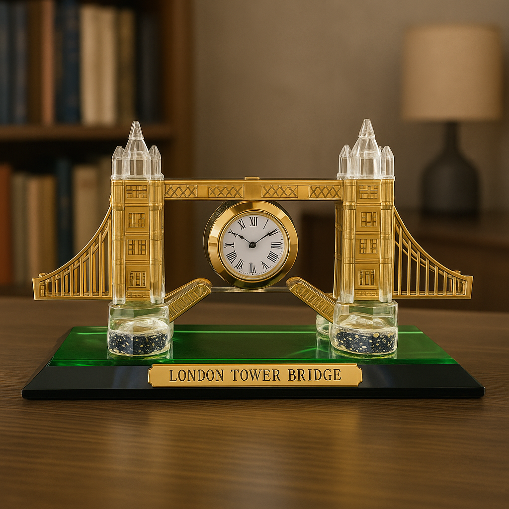 London Tower Bridge Clock Showpiece