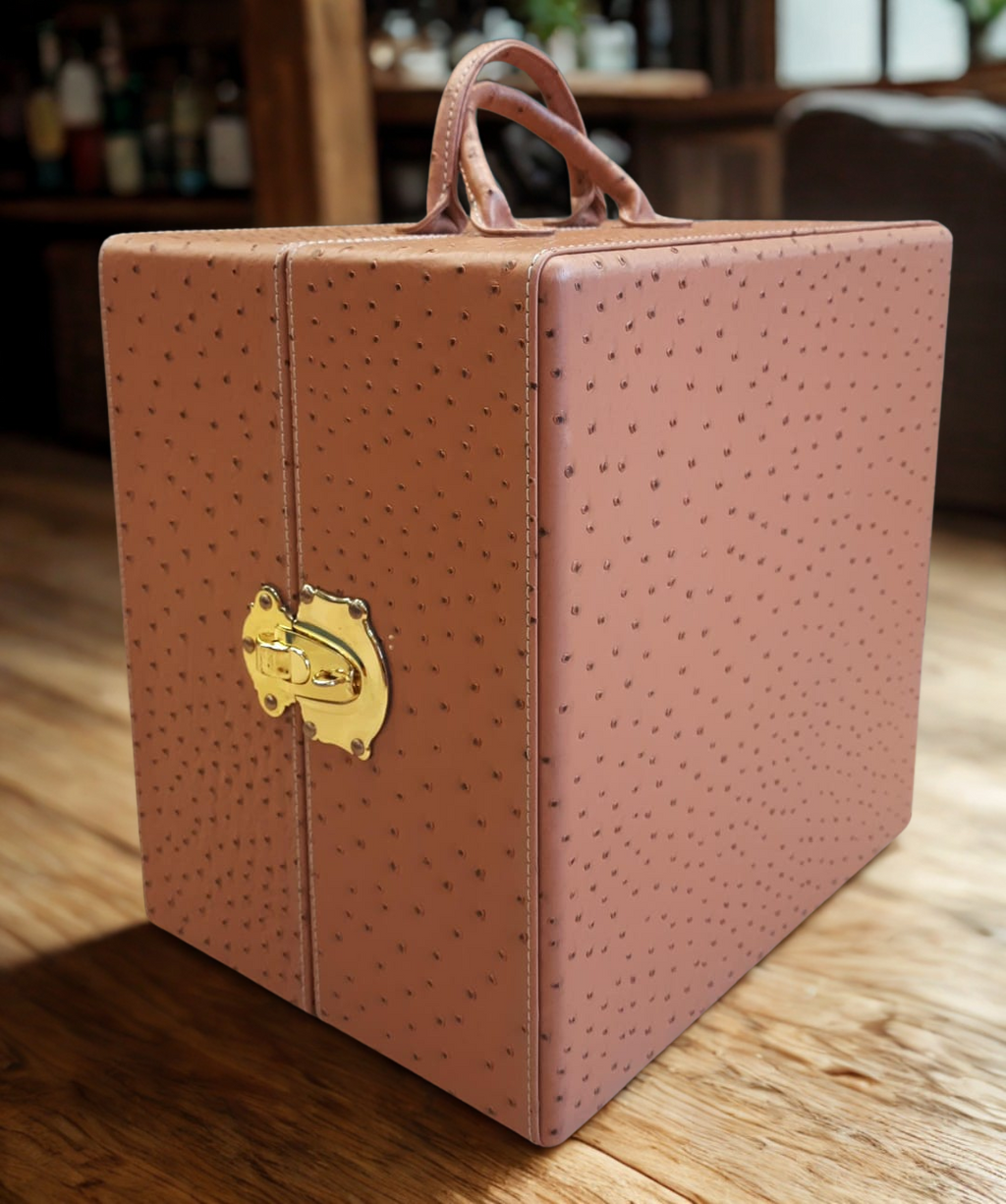 The Gatsby Bar Case – Tan Ostrich Finish