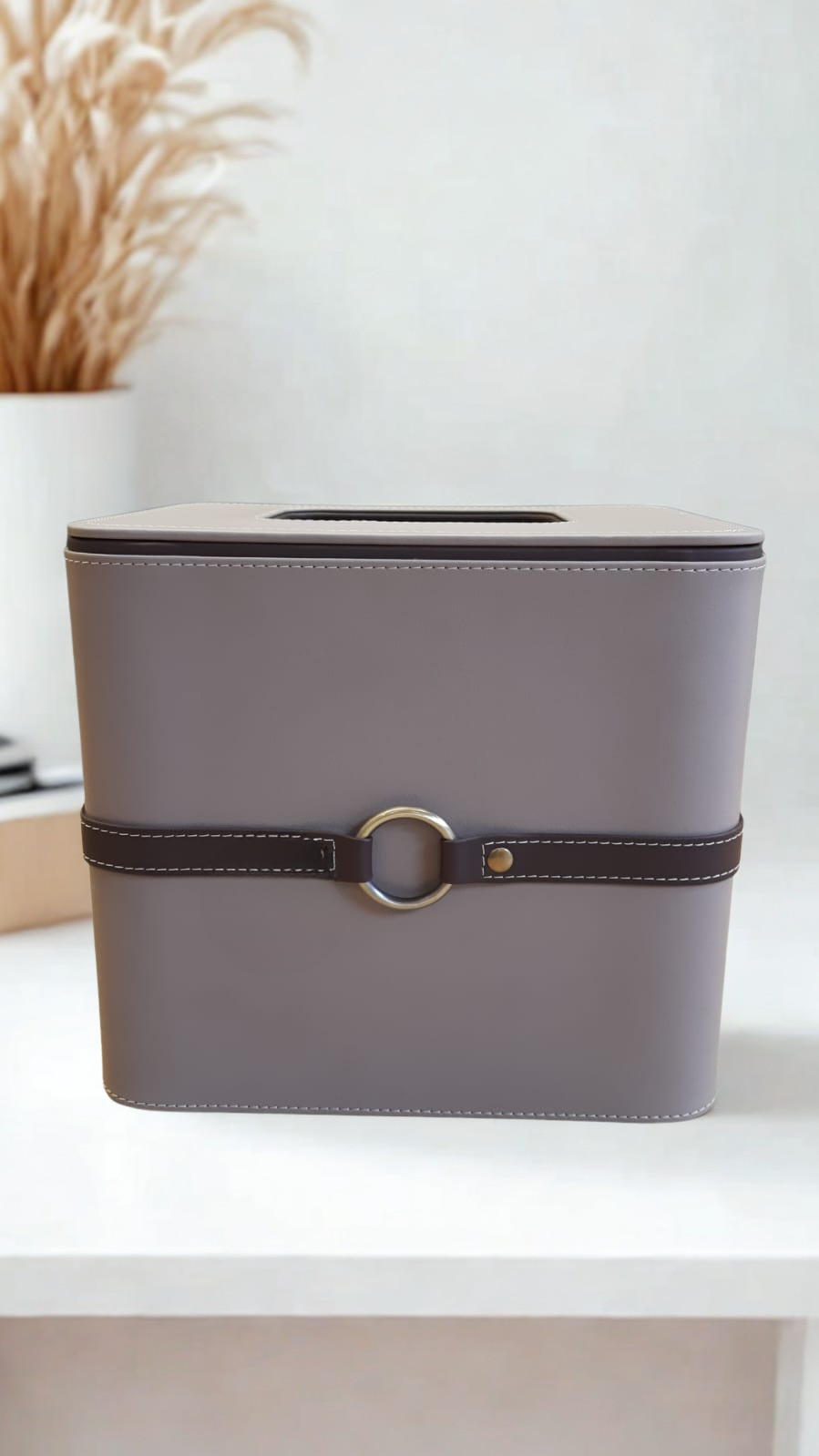 Oxford Leather Storage Bin