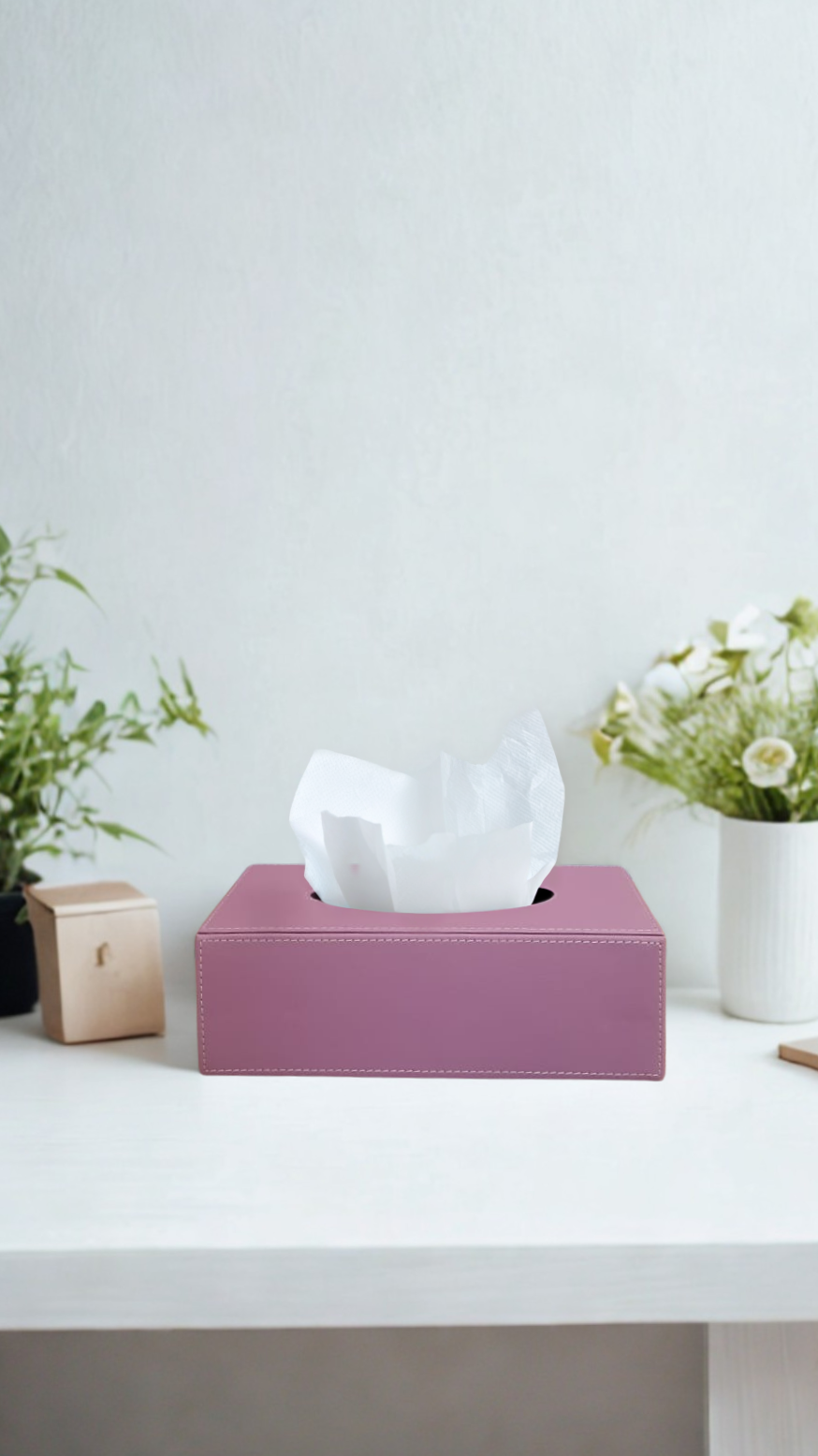 Balmoral Tissue Box — Light Pink