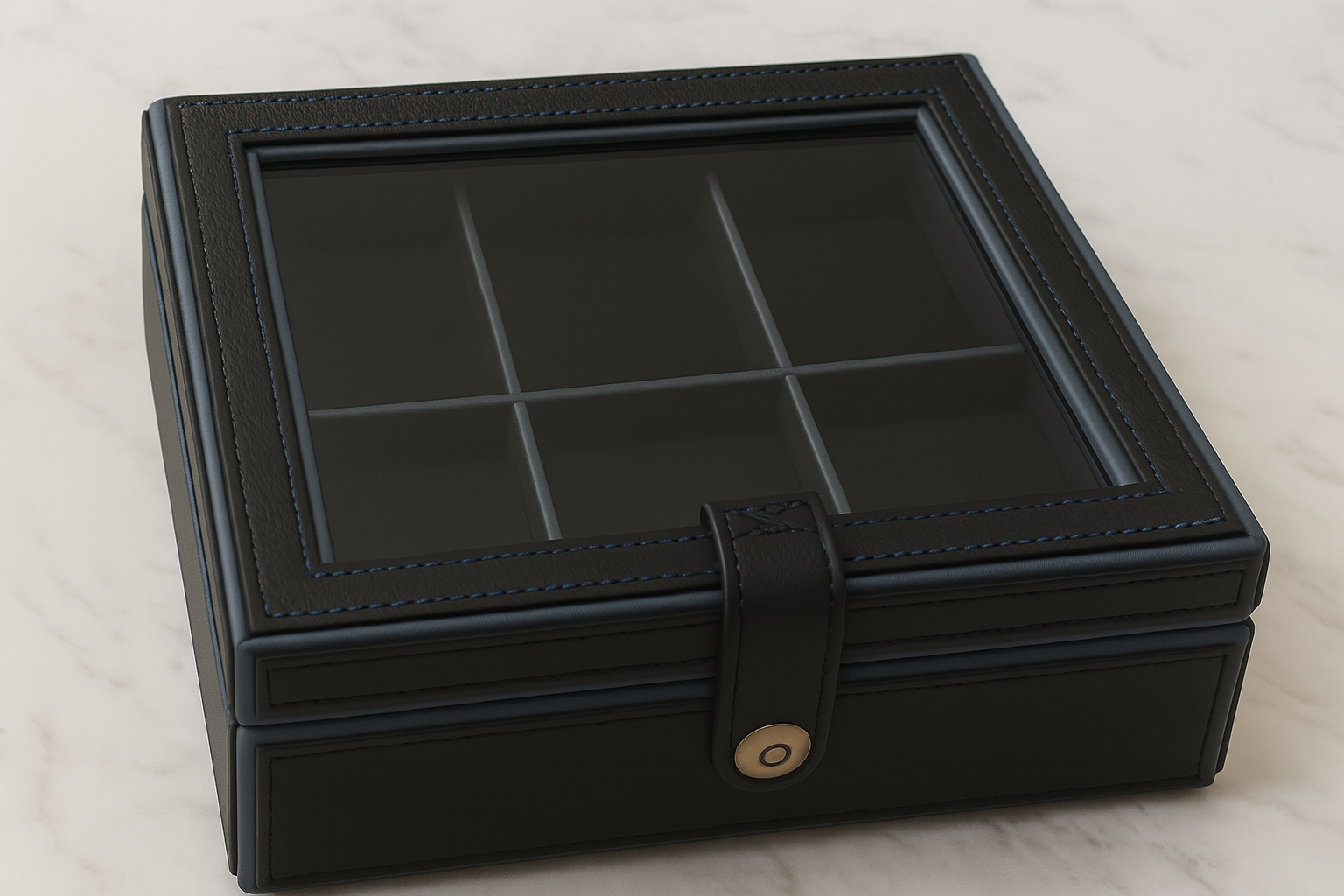 Knightsbridge Watch Box – Midnight Blue