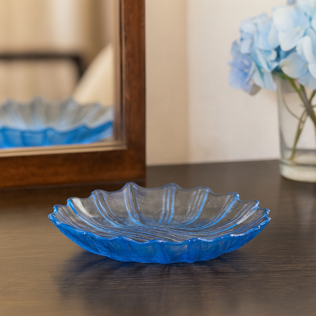 Ocean Bloom Glass Trinket Dish