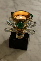 Shimmering Bloom Candle Stand - Green