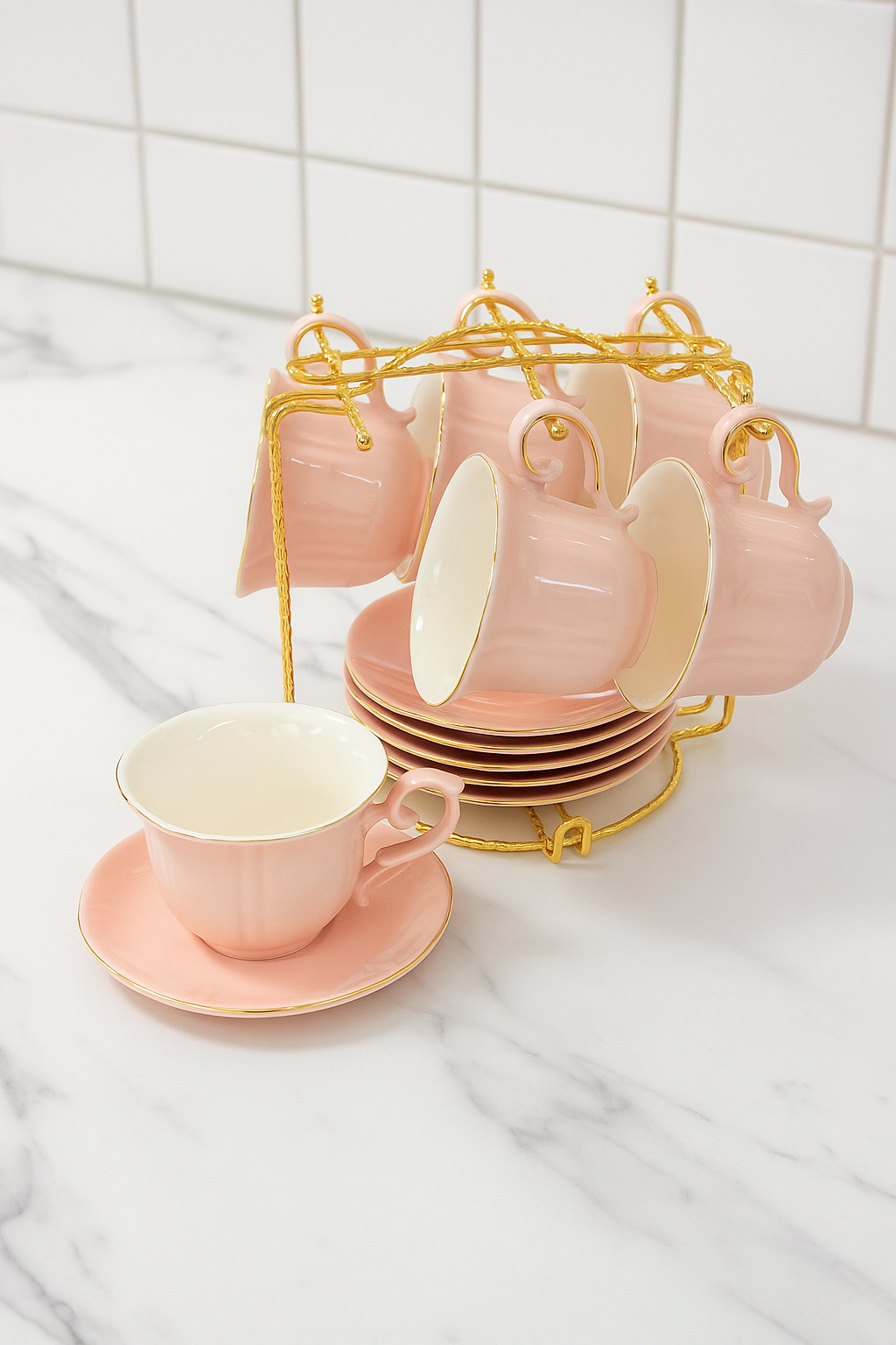 Heritage Charm Cup Set – Pink