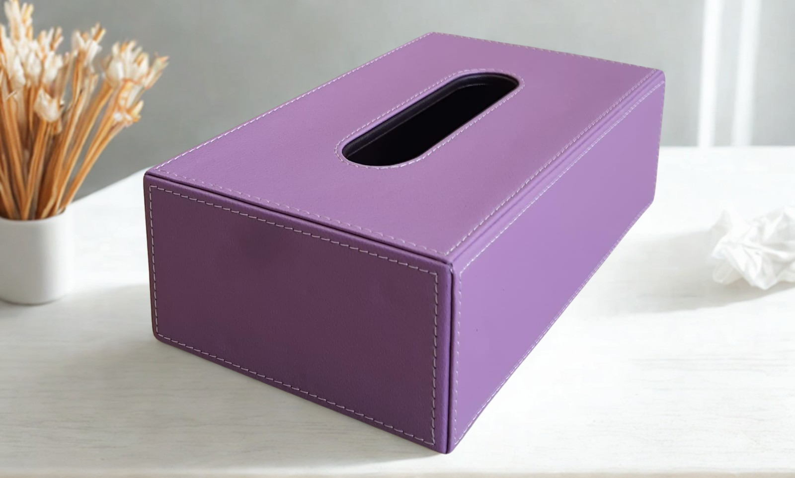 Balmoral Tissue Box — Light Pink