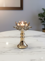 Golden Lotus Glow candle stand - Large