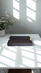 Windsor Croc Leather Serving Tray - Medium