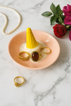 Whimsical Cone Trinket Dish – Pink