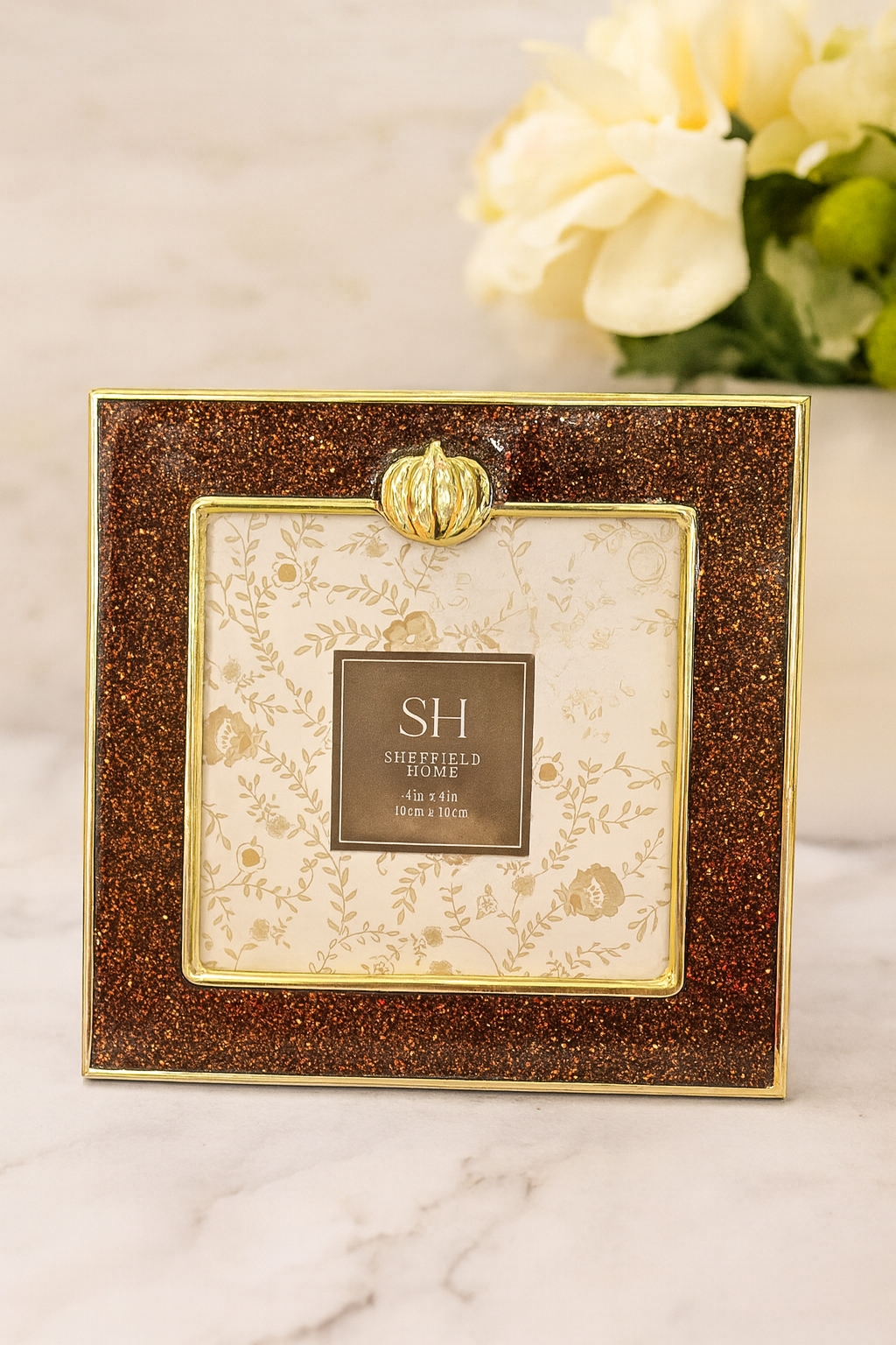 Royal Amber Glitter Photo Frame – 4 x 4