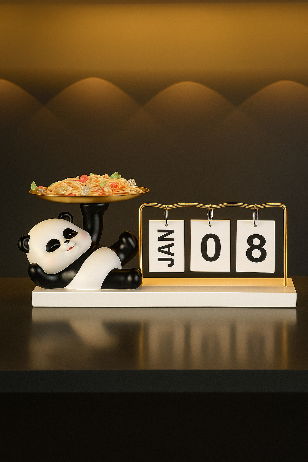 Happy Panda Calendar Showpiece