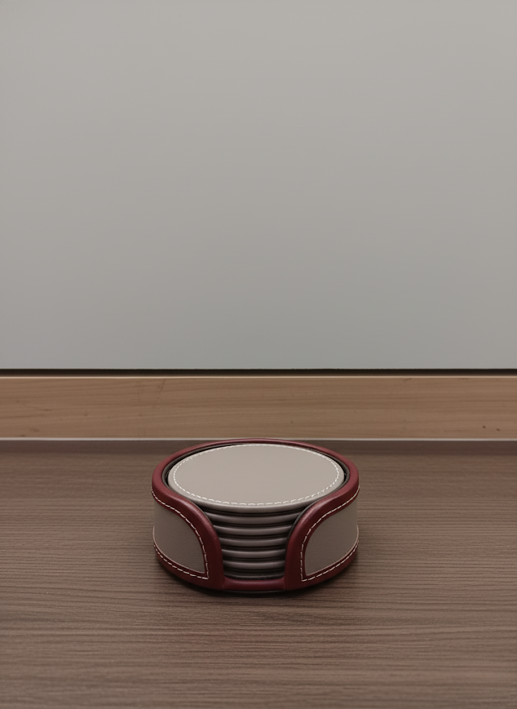 Oxford Leather Coasters – Set of 6