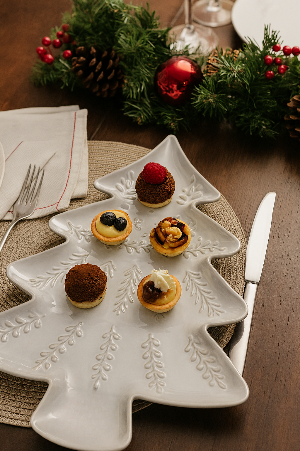Winter Fir Ceramic Platter