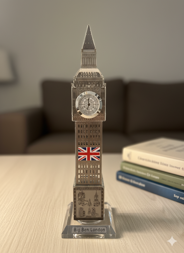 The Big Ben Table Clock - Chrome Finish