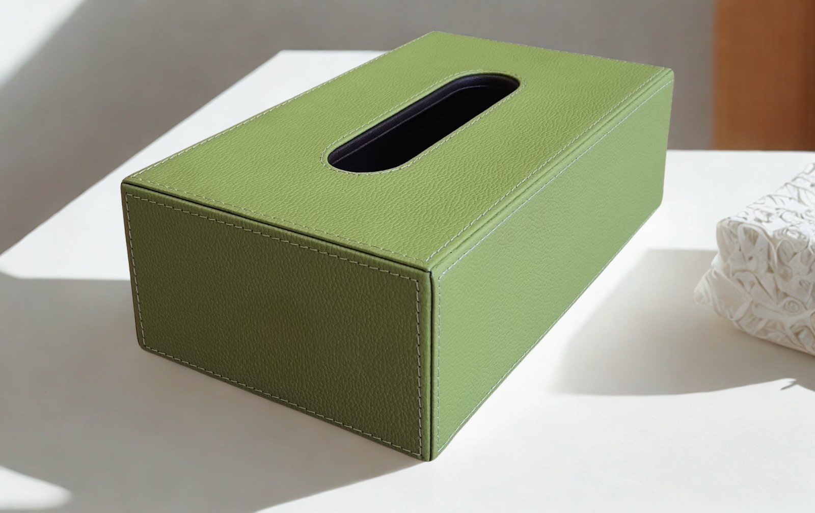 Balmoral Tissue Box — Light Green