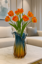 The Blue Mirage Glass Vase