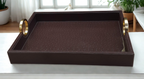 Windsor Ostrich Faux Leather Tray - Medium