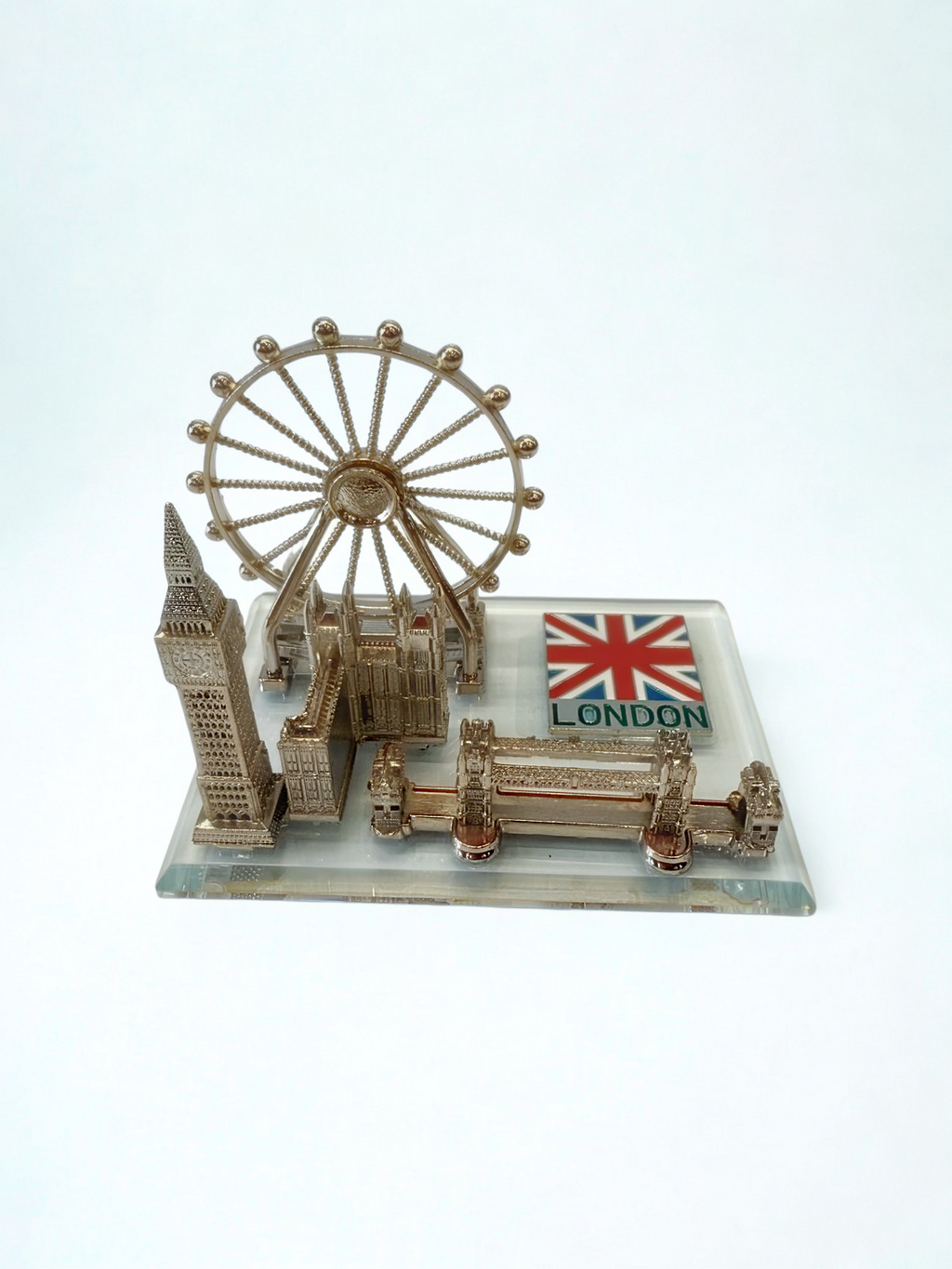 London Landmarks Crystal Showpiece - Silver