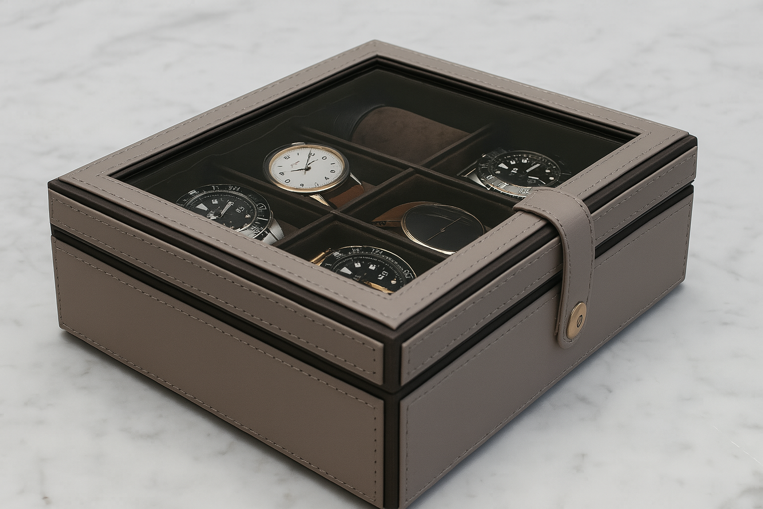 Knightsbridge Watch Box – Blush Pink